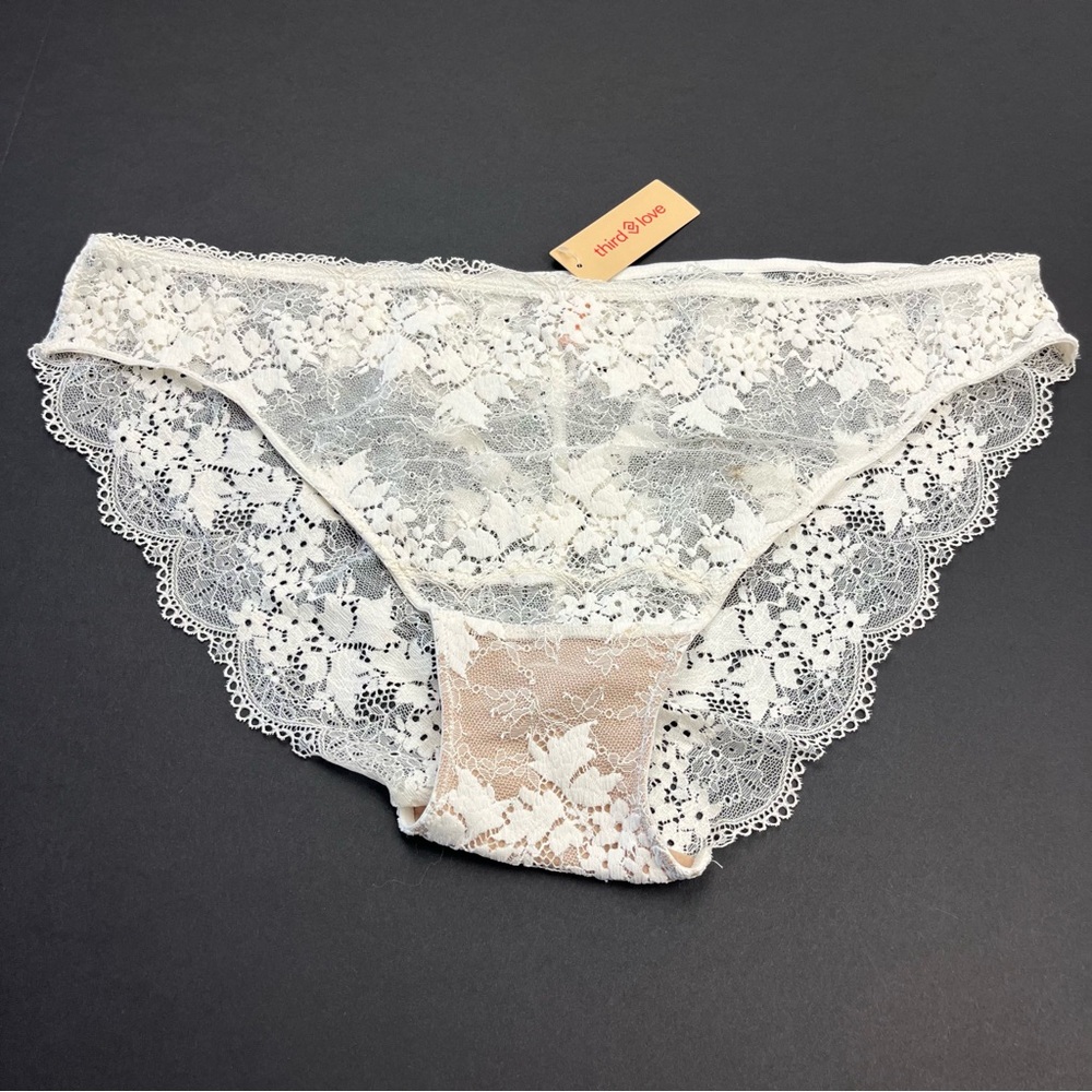 ThirdLove Sea Salt Cream Lace Bikini Panties Women’s Size 1X 16 - 18 NEW *FLAW